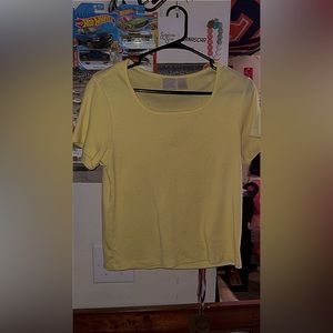 Yellow crop top